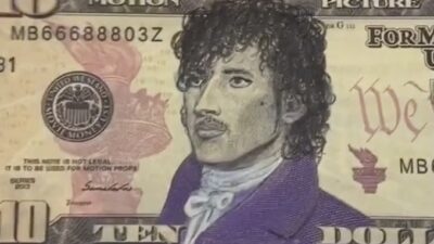Prince drawn on $10 bill