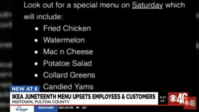 Ikea Offers Juneteenth Menu of Fried Chicken, Watermelon and Collard Greens. Black Workers Walk Off Job (Video)