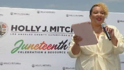 Holly Mitchell - LA - Juneteenth celebration