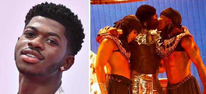 Lil Nas x - Lil Nas X kissing male dancer