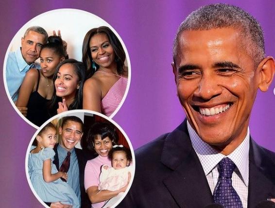 Barack Michelle & Girls (Instagram)