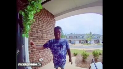 boy startled by door cam