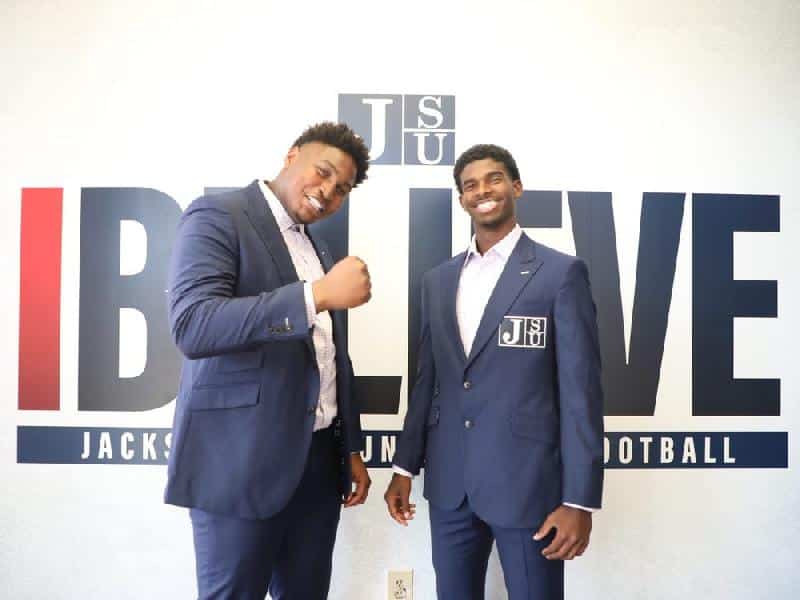 JSU football players in new suits