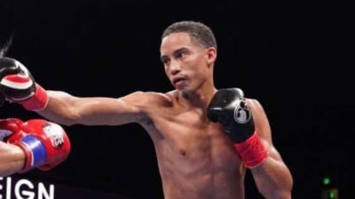 Mykal Fox (right) takes on Gabrial Maestre