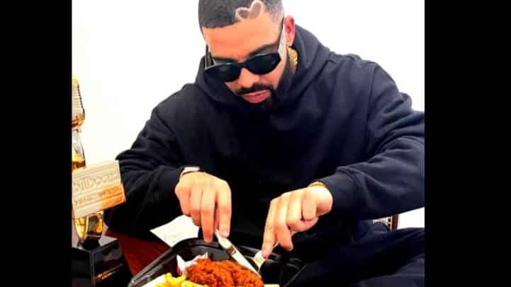 Drake (eating hot-chicken) - Instagram