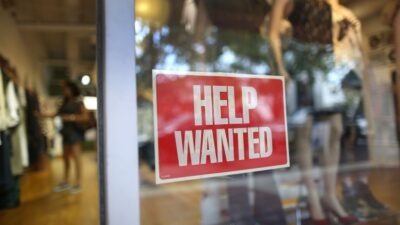 Jobs - Help Wanted sign in window