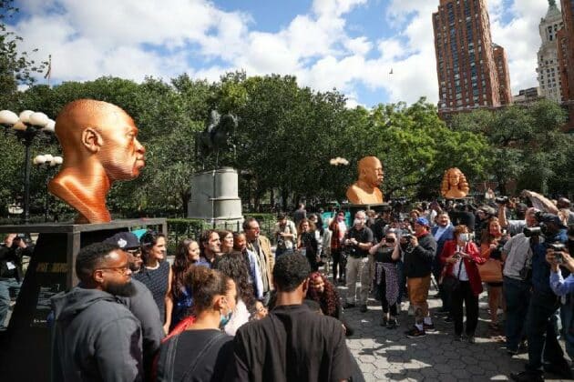 George Floyd Statue Vandal Captured on Camera in NYC [WATCH] | EURweb ...
