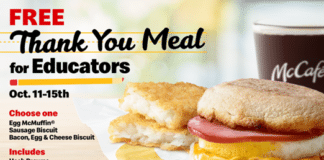 McDonald’s Says ‘Thank You’ to Educators with Free Breakfast Nationwide