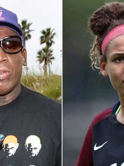 Dennis Rodman & daughter Trinity - Getty