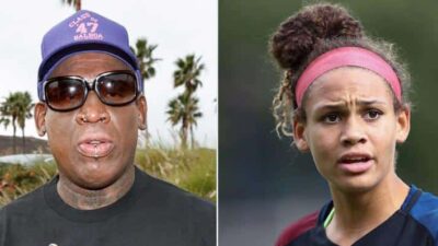 Dennis Rodman & daughter Trinity - Getty
