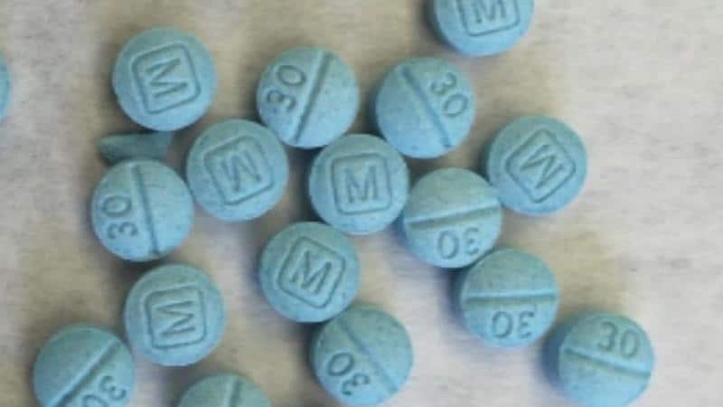 Fentanyl (blue) pills (screenshot)