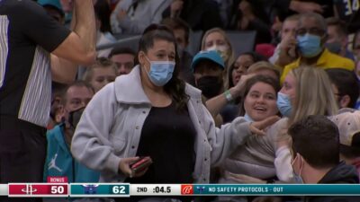 Fan hit in the head