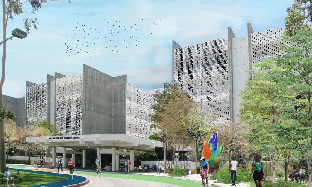 Artist rendering of proposed MLK Behavioral Health Center