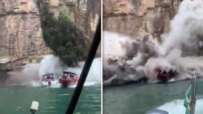Brazil rock fall-slide (screenshot)