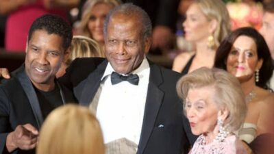 Denzel WQashington and Sidney Poitier