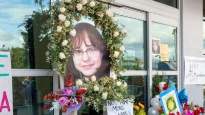 alentina Orellana-Peralta makeshift memorial / Getty
