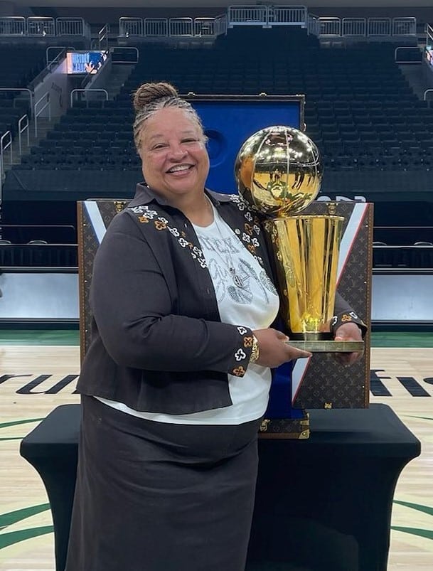 Dr. Valerie Daniels-Carter, a minority owner of the championship-winning Milwaukee Bucks (photo credit: V&J)