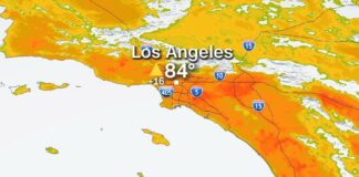 LA Heat wave map