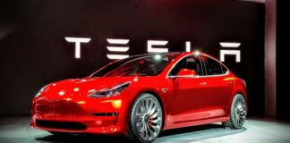 Tesla - Model 3 Red