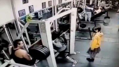 Woman crushed by 400 pounds of barbells