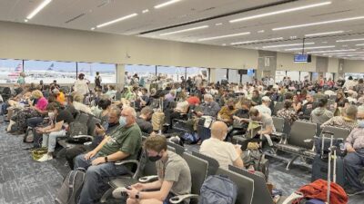 Airport Passengers in Terminal