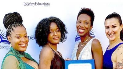 Destiny Education - Destiny Hellinger (2nd from left) & Co-Founders Nadra Ostrom, Carmenita Helligar and Polly Stenberg