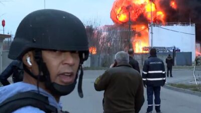 Don Lemon (at air strike in Lviv) - screenshot