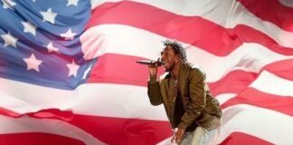 Kendrick Lamar (flag) Alright - Getty