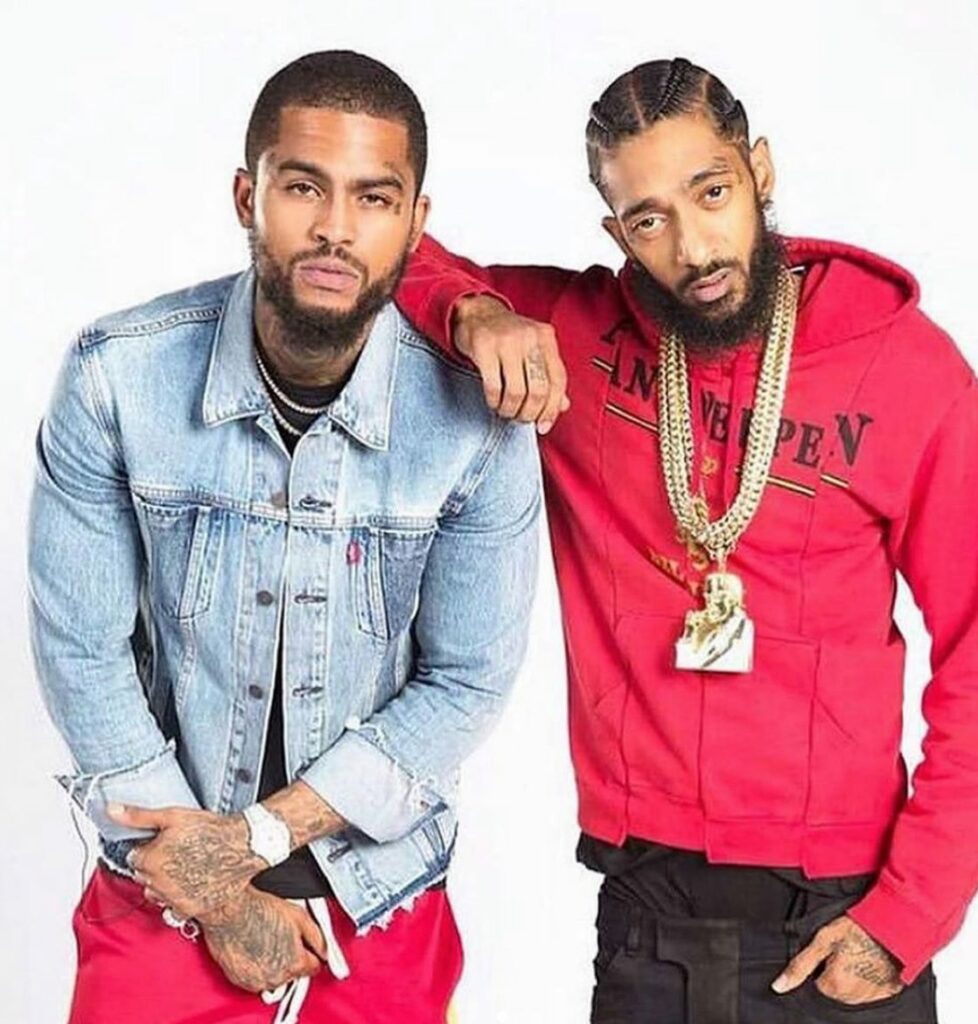 Dave East and the late Nipsey Hussle (from Facebook)