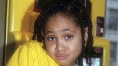 Raven Symone, 7, mugs for the camera