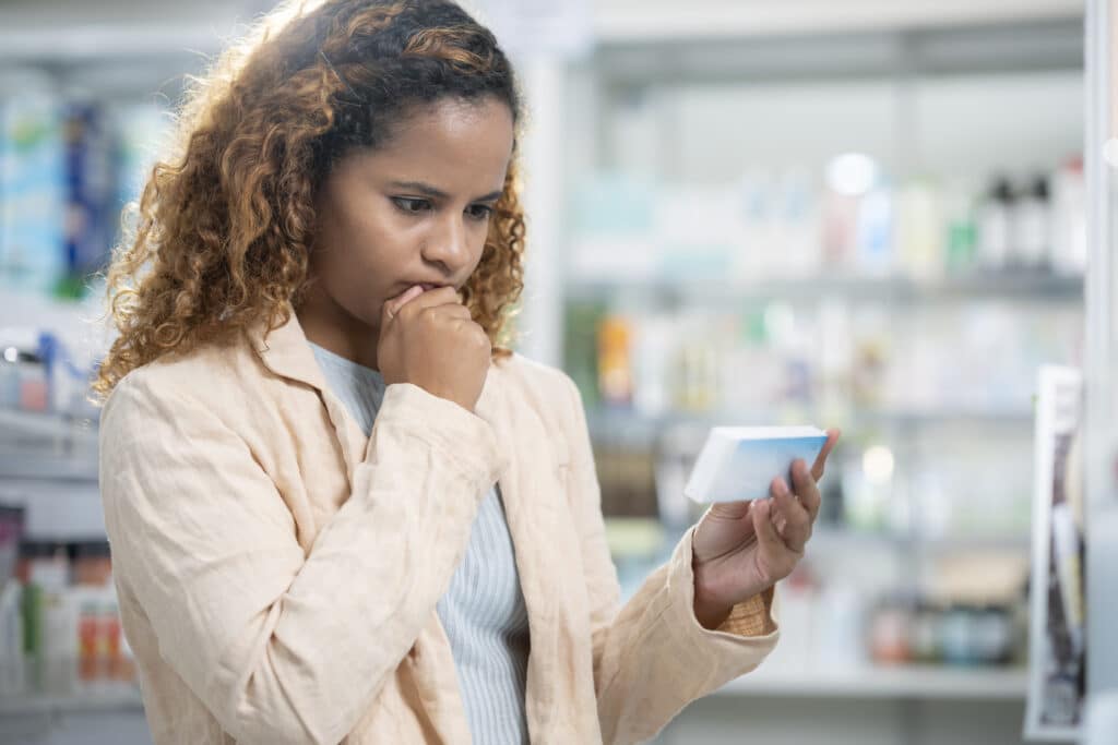 woman at drug store