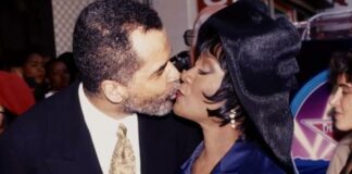 Patti LaBelle kissing Armstead Edwards