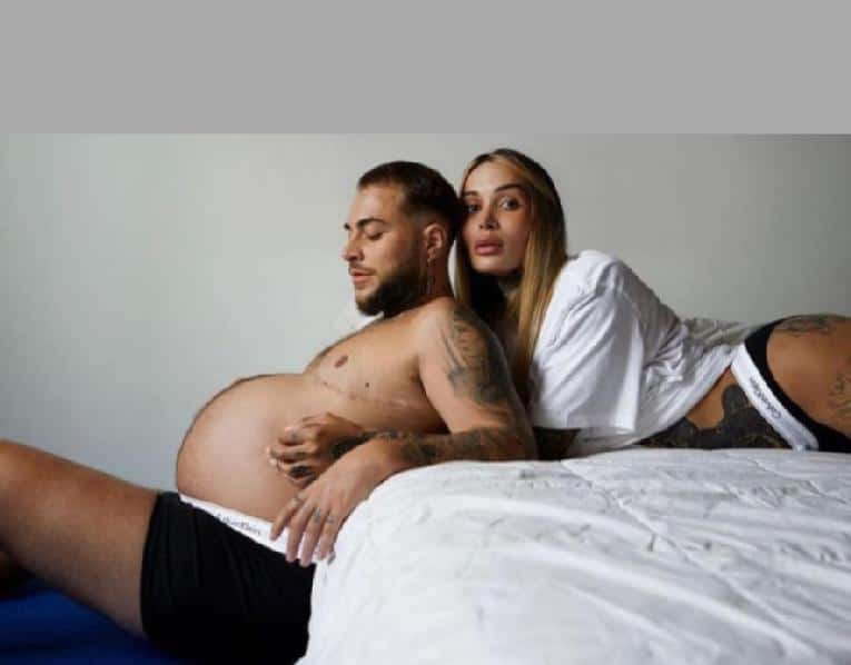 Calvin Klein pregnant man