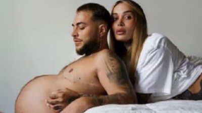 Calvin Klein pregnant man