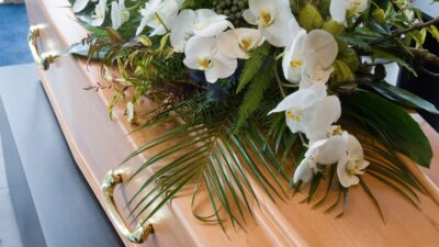 Coffin & Flowers - iStock