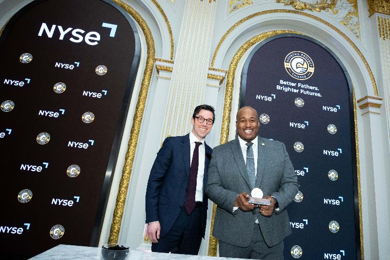 NYSE Group COO Michael Blaugrund with Sheldon Smith, Founder of The Dovetail Project]