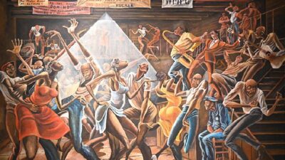 Ernie Barnes's The Sugar Shack artwork (NDZ-STAR MAX-IPx-AP)