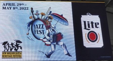Jazz Fest signage: Photo credit, Ricky Richardson