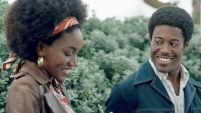 Lauren E Banks as Janelle Lewis and Patrick Walker as Frank Wills in &ldquo;Gaslit&rdquo; - STARZ