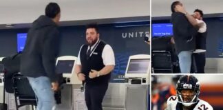 United Airlines passenger & worker fight