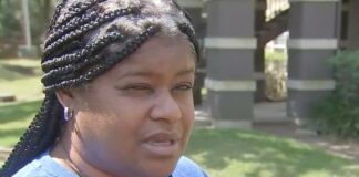 Woman talks to reporter - murder-suicide in Houston - screenshot