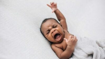 black baby cyring
