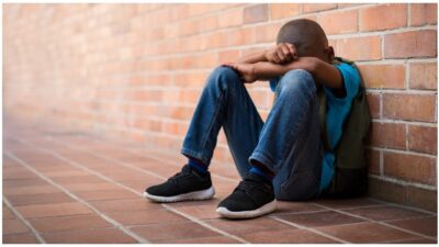 sad black boy
