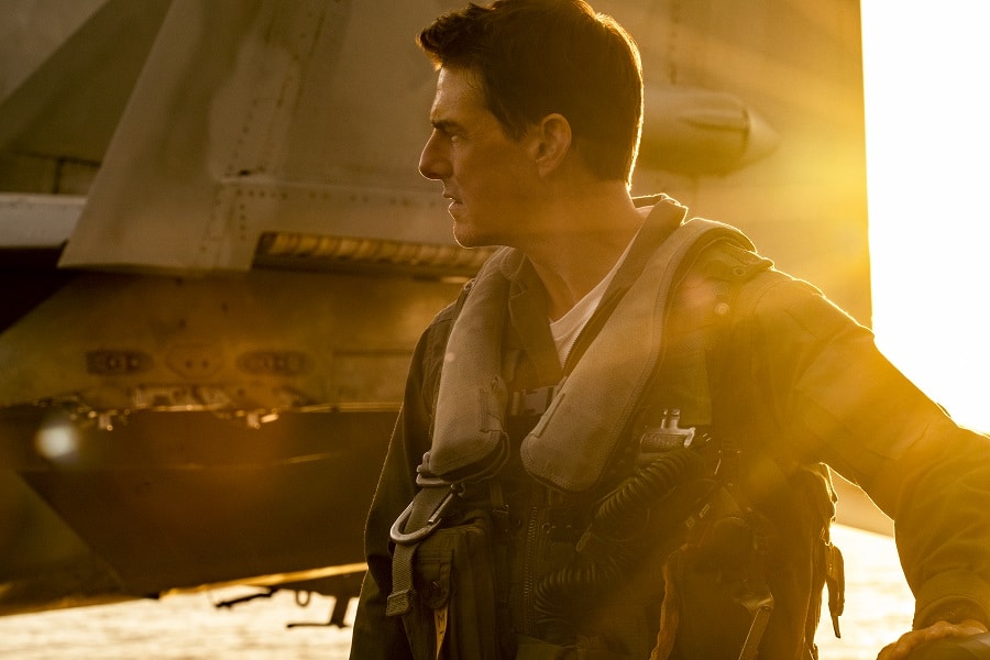 Tom Cruise plays Capt. Pete "Maverick" Mitchell in Top Gun: Maverick from Paramount Pictures
