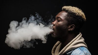 African American - Black man Vaping - iStock