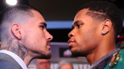 George Kambosos vs Devin Haney (faceoff) - Getty