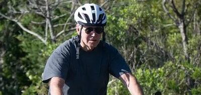 Joe Biden - on bike - Getty