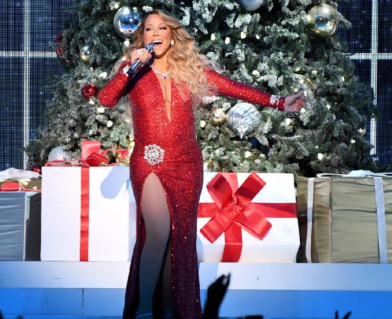 Mariah Carey (singing Christmas song) Getty