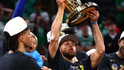 Steph Curry & Warriors win 2022 NBA Finals - GettyImages