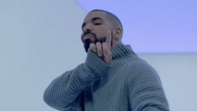 Drake lifts a pointer finger